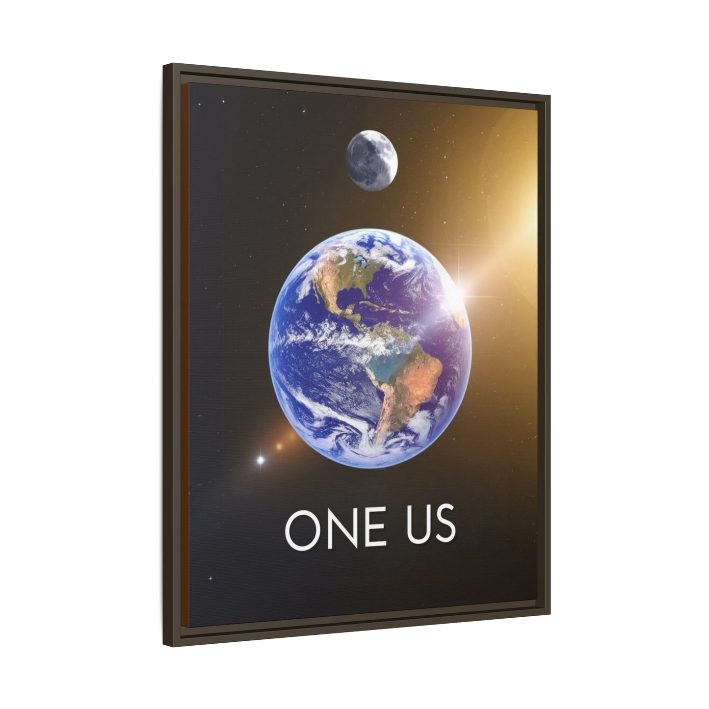 One Us Cosmic Canvas | Earth Moon Sun Space Art