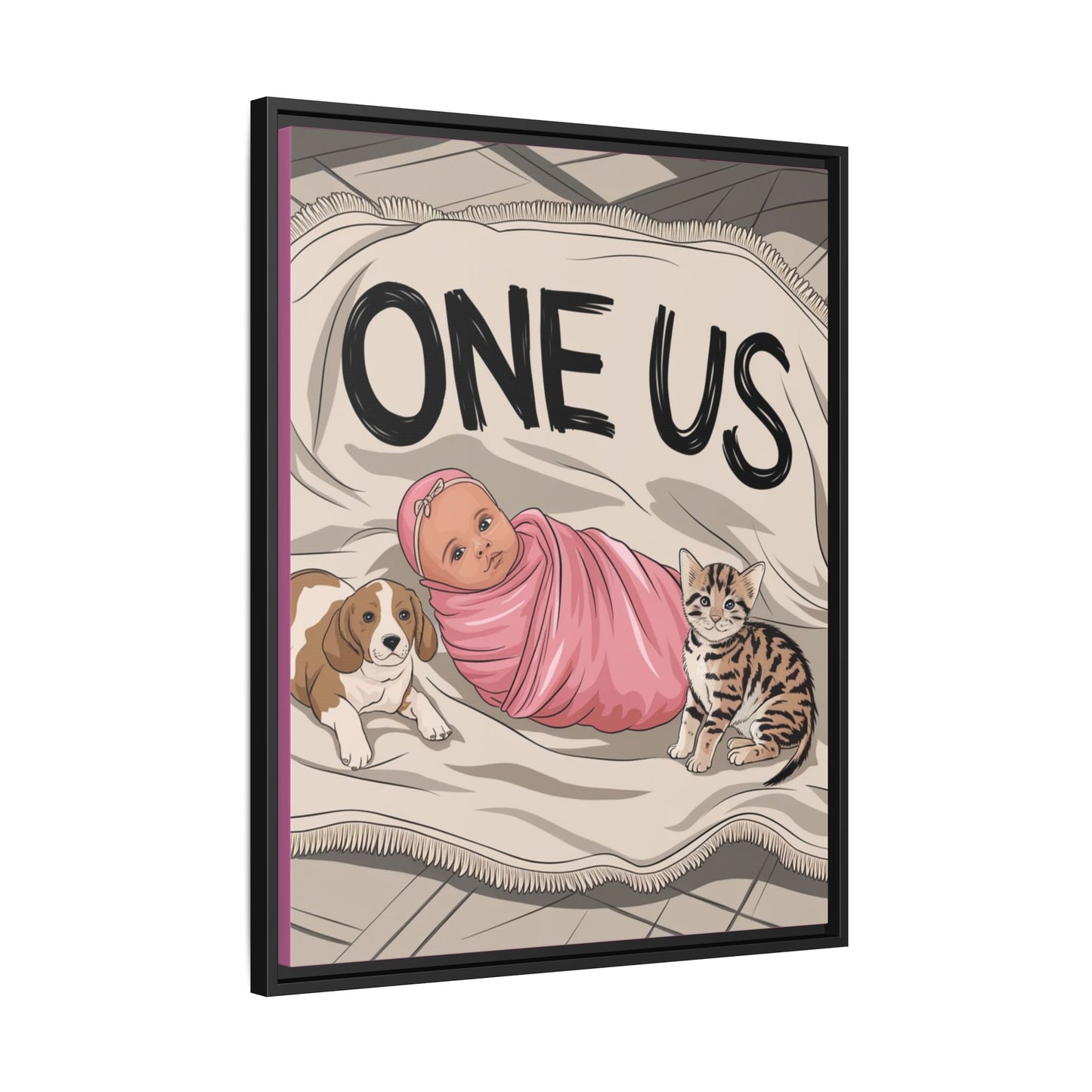 One Us Baby Girl Nursery Canvas | Spiritual Baby Gift