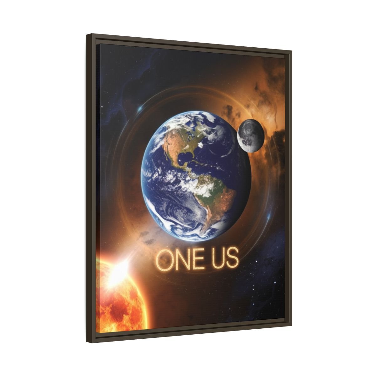 One Us: Cosmic Unity" Canvas — One Planet, One Species, One Consciousness - Abanak