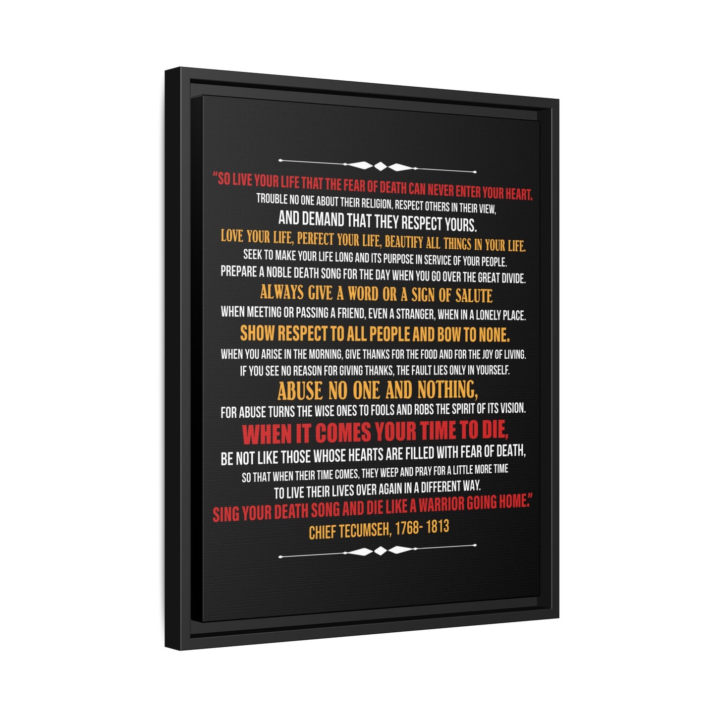 Die Like a Warrior Going Home — Chief Tecumseh's Code for Living