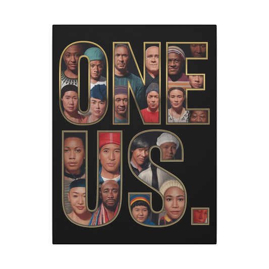 One Us — Humanity Mosaic Canvas | Unity Typography Art