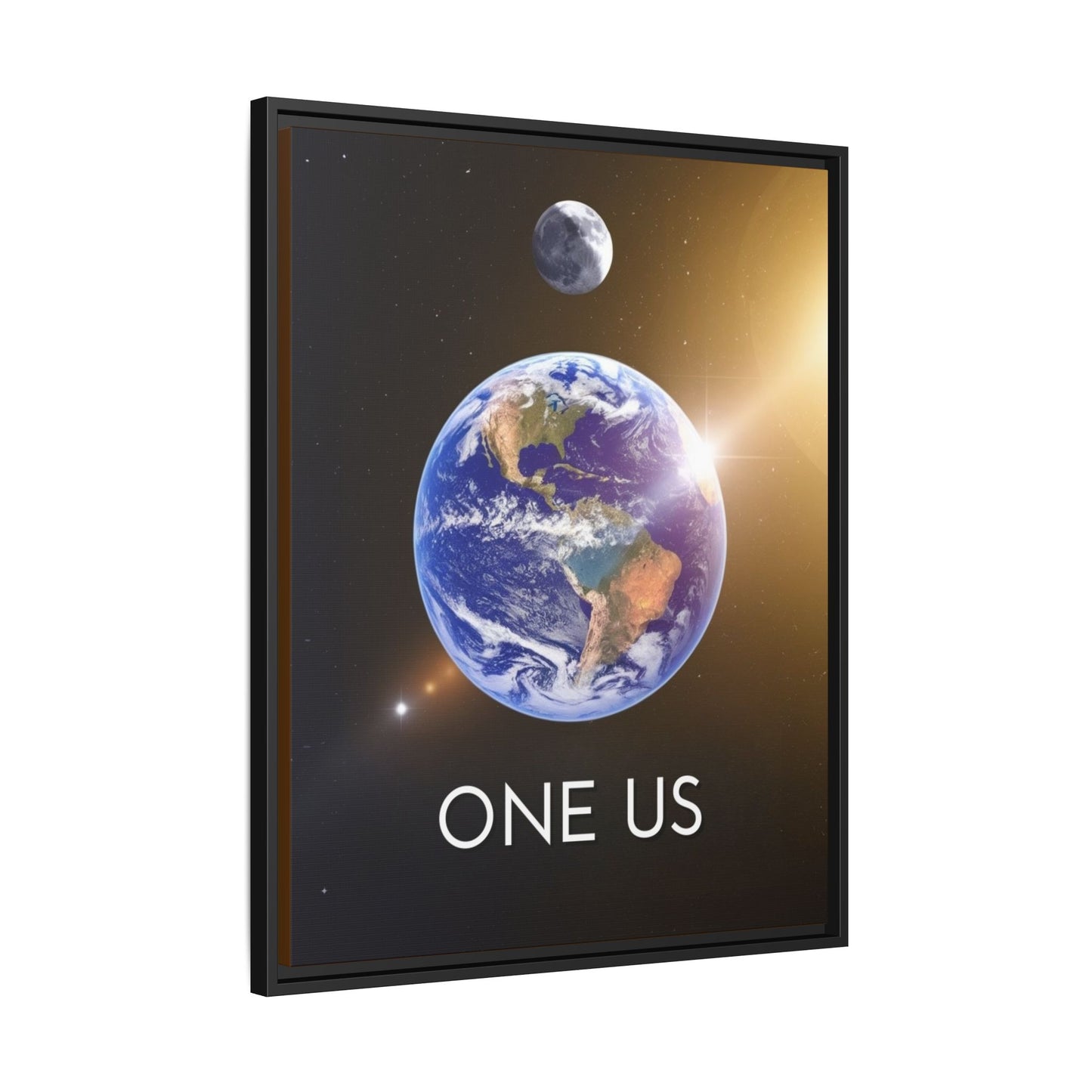 One Us Cosmic Canvas | Earth Moon Sun Space Art