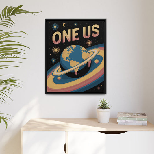 One Us Cosmic Canvas Print - We Are One Planet