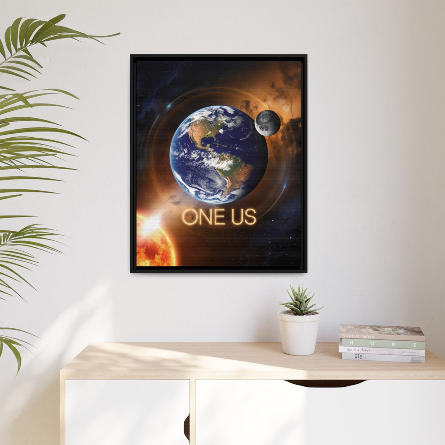 One Us: Cosmic Unity" Canvas — One Planet, One Species, One Consciousness