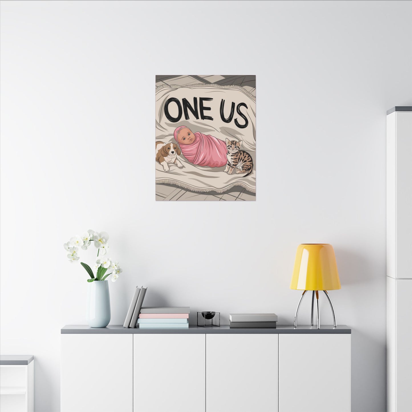 One Us Baby Girl Nursery Canvas | Spiritual Baby Gift