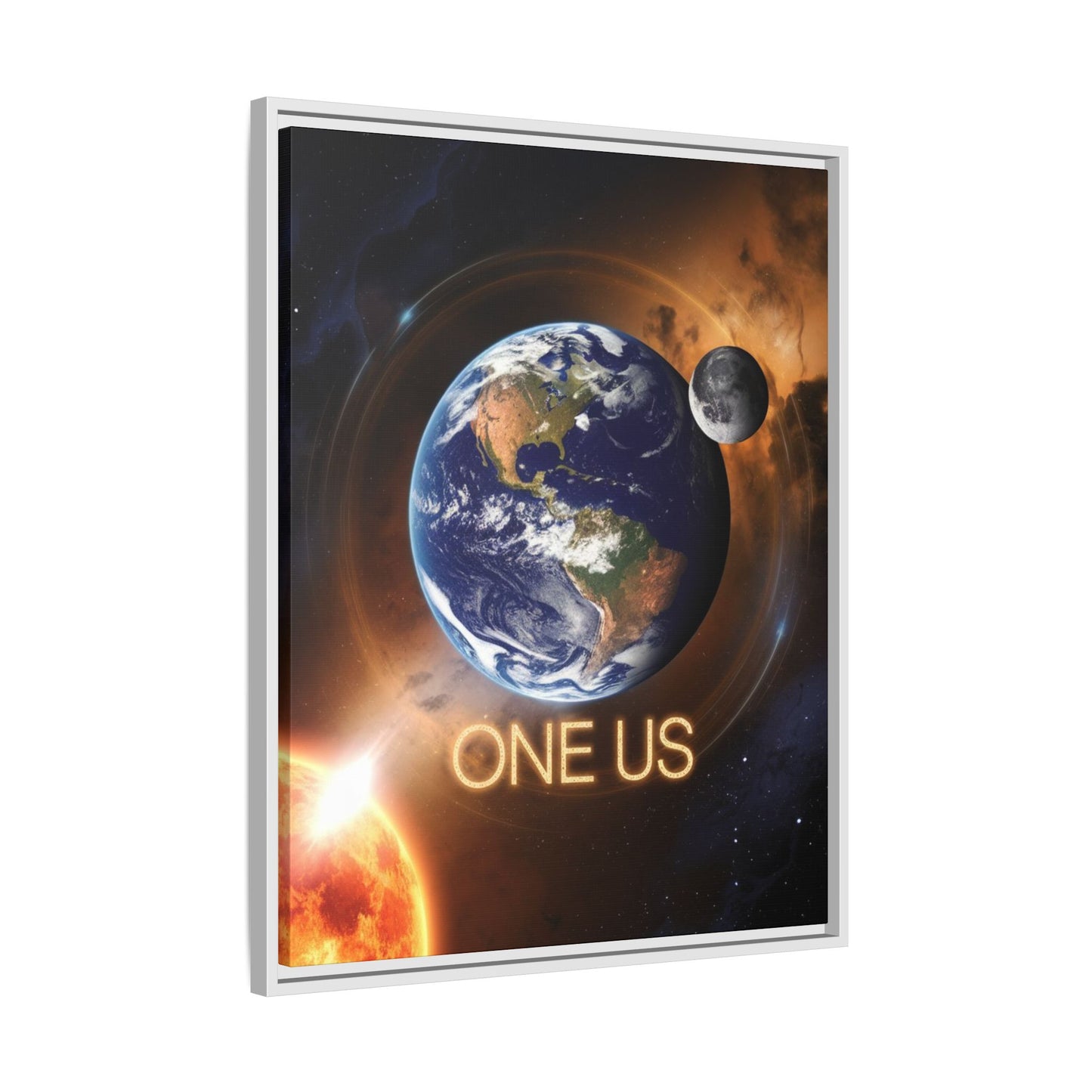 One Us: Cosmic Unity" Canvas — One Planet, One Species, One Consciousness