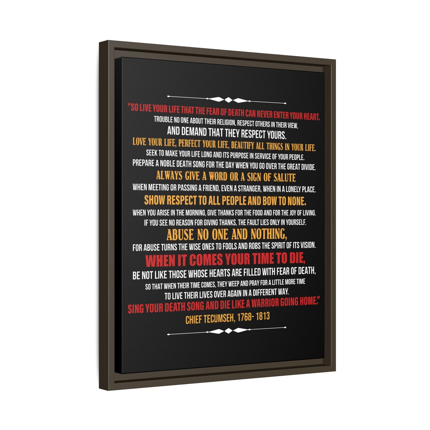 Die Like a Warrior Going Home — Chief Tecumseh's Code for Living