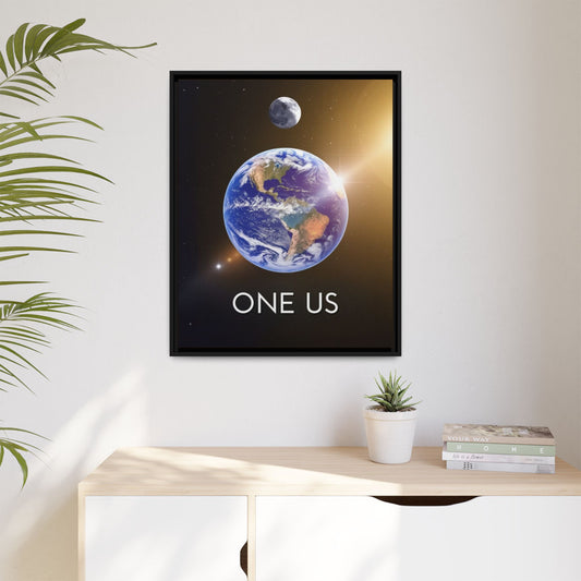 One Us Cosmic Canvas | Earth Moon Sun Space Art