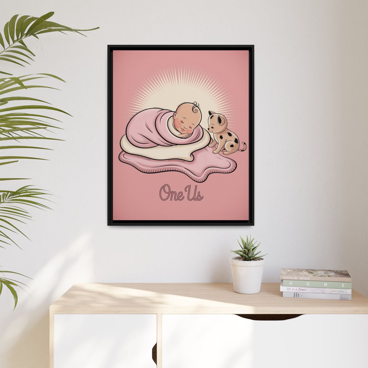 One Us Baby Girl Canvas Print - She Already Knows. She Is Divine.