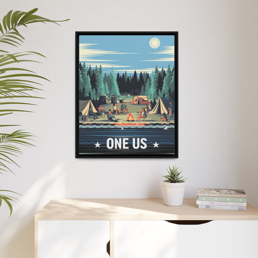 One Us Campfire Canvas Print - Around the Fire, We Remember