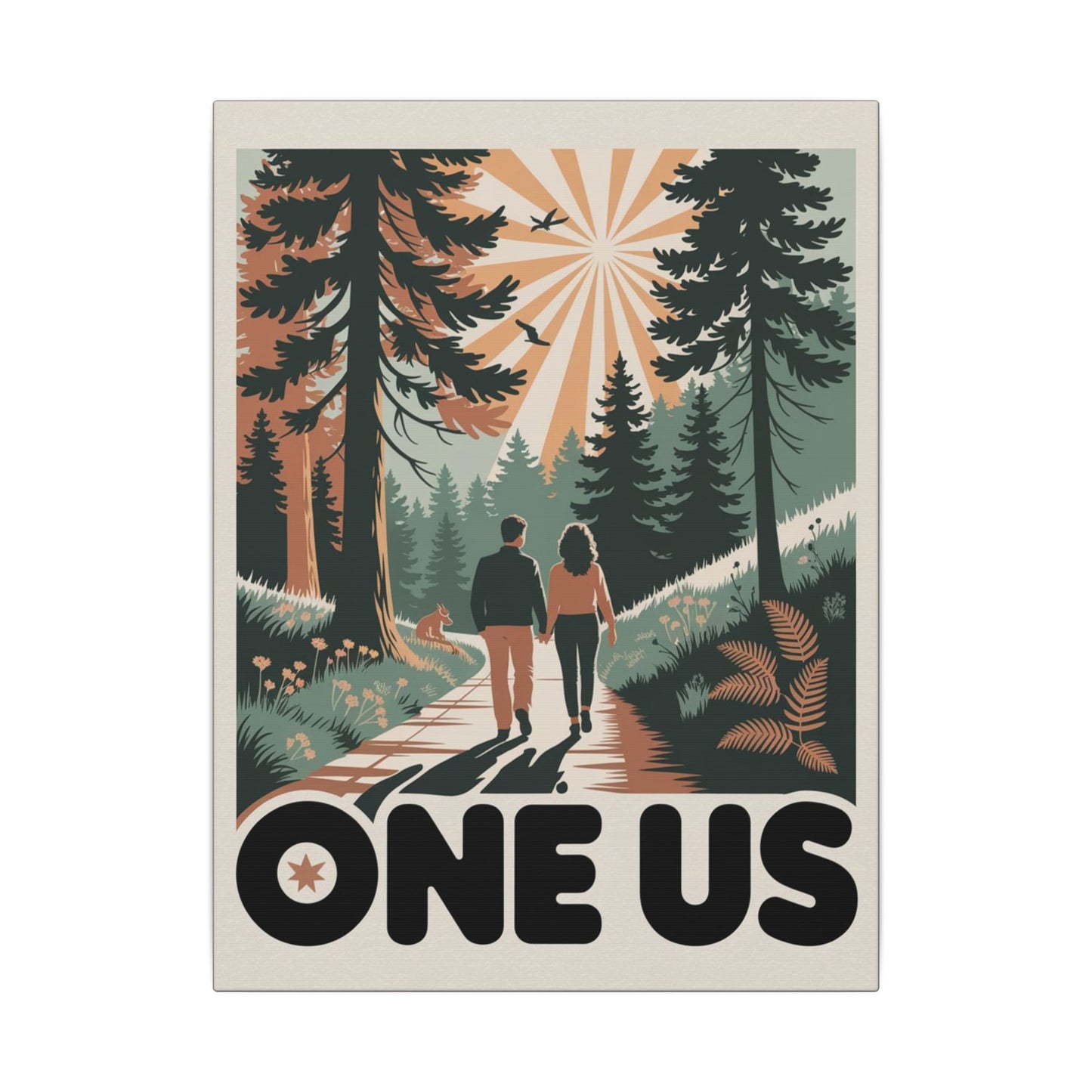 One Us Path Canvas Print - The Journey Is Shared