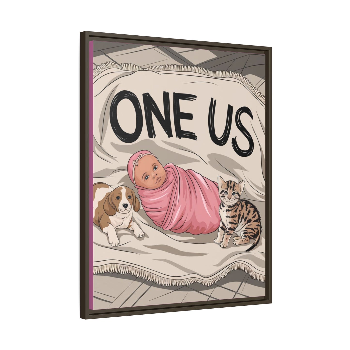 One Us Baby Girl Nursery Canvas | Spiritual Baby Gift