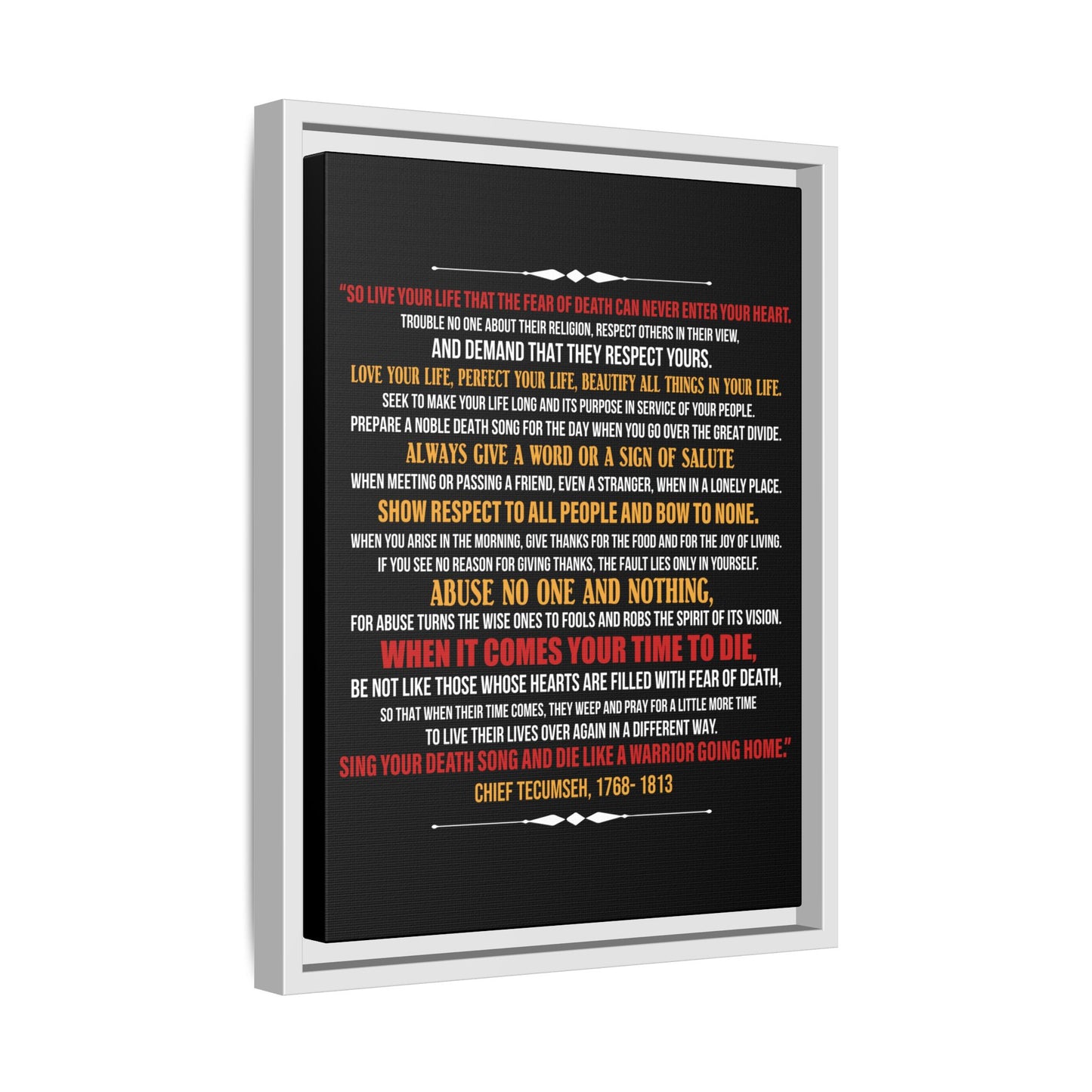 Die Like a Warrior Going Home — Chief Tecumseh's Code for Living