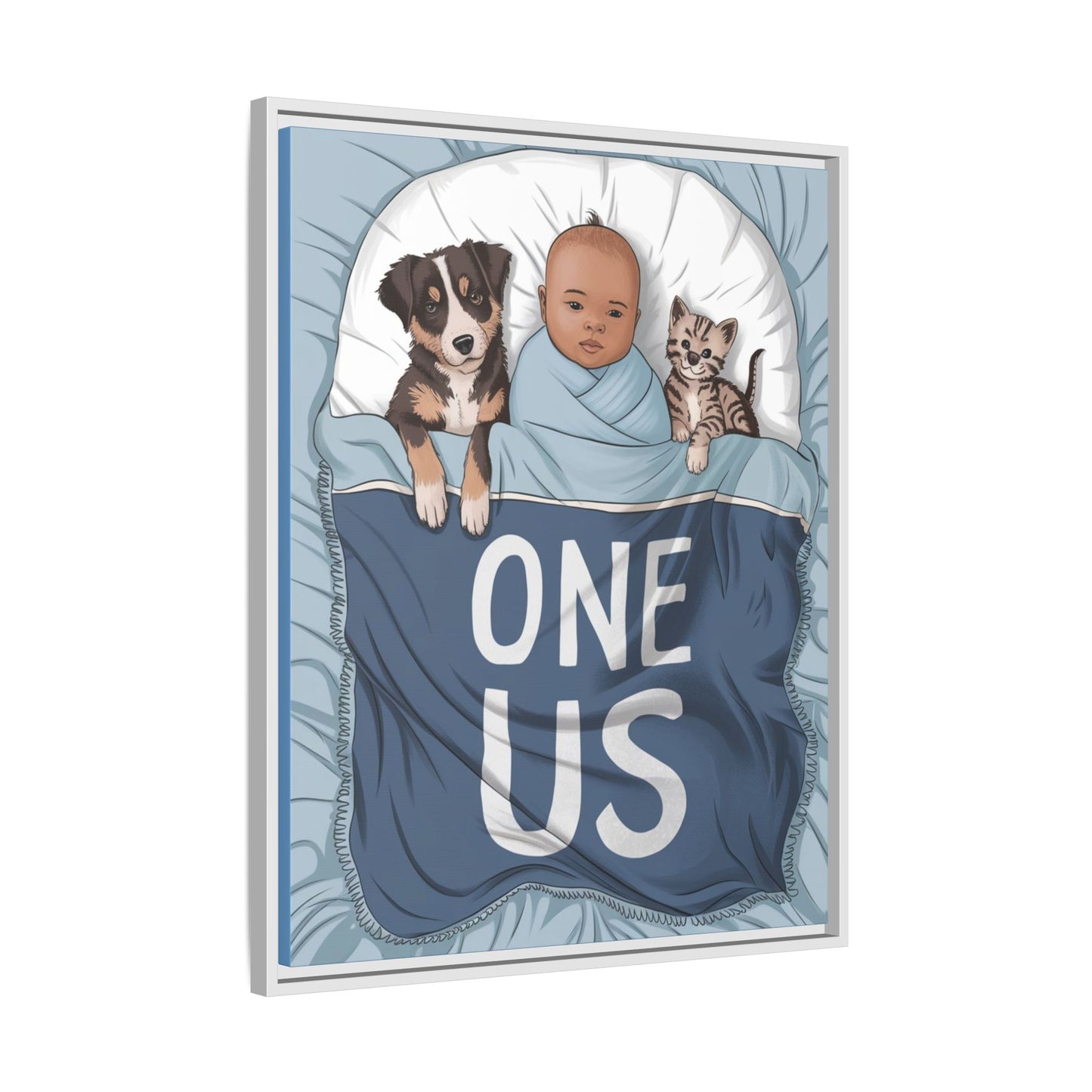 "One Us Baby Boy" Nursery Canvas Print