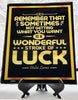 Dalai Lama Quote Plaque: "Wonderful Stroke of Luck" Inspirational Plaque, Motivational Wall Art