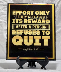 Thumbnail for Perseverance Pays Off: Napoleon Hill Quote Plaque - Inspirational Wall Decor for Home or Office