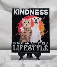 Thumbnail for Inspiring Pet Wall Decor with Kindness Quote - Dog and Cat Motivation