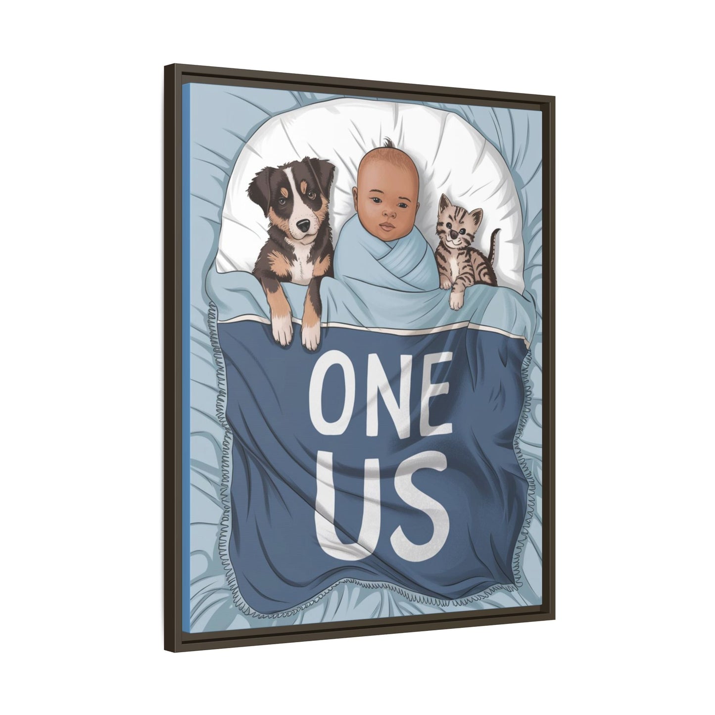 "One Us Baby Boy" Nursery Canvas Print - Abanak