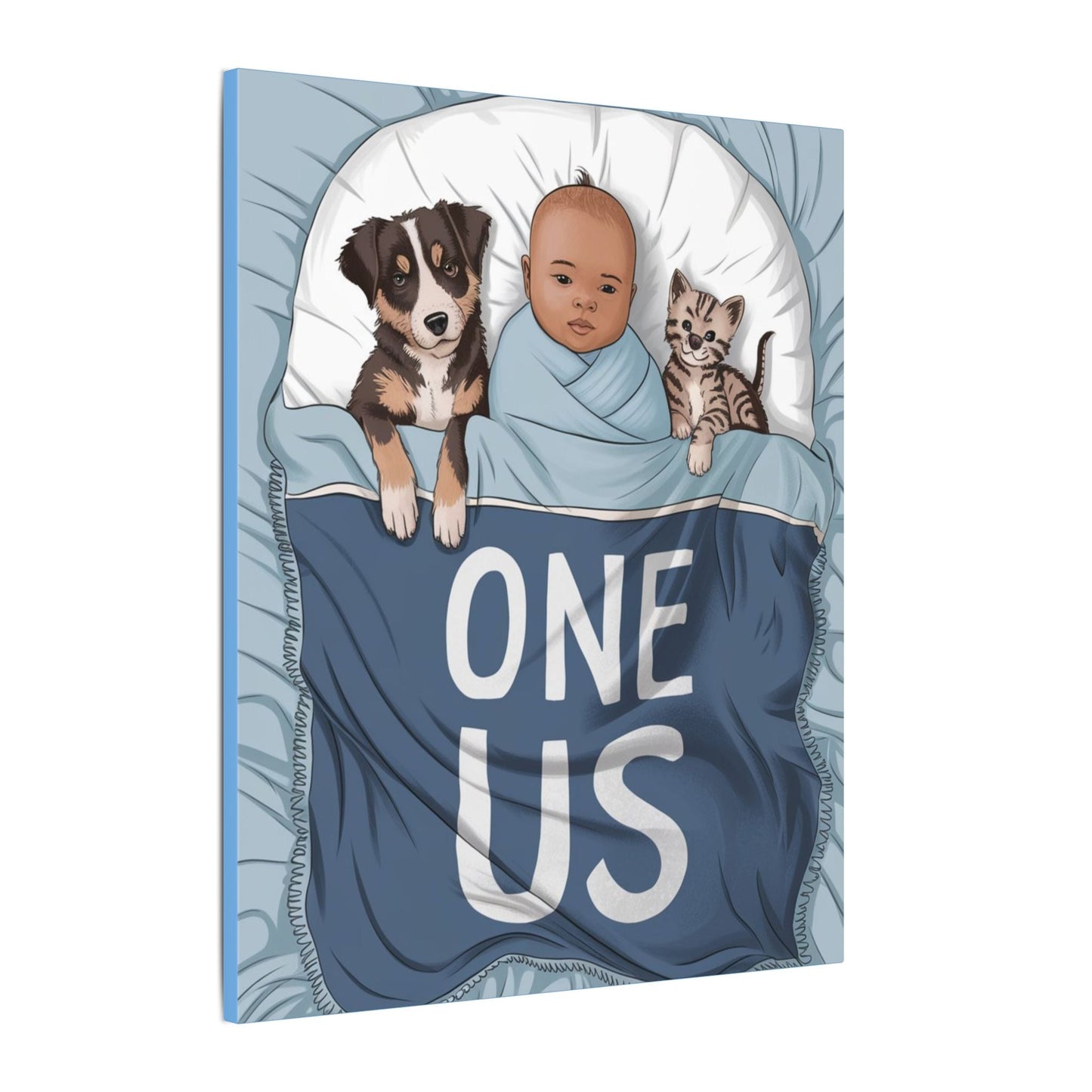 "One Us Baby Boy" Nursery Canvas Print - Abanak