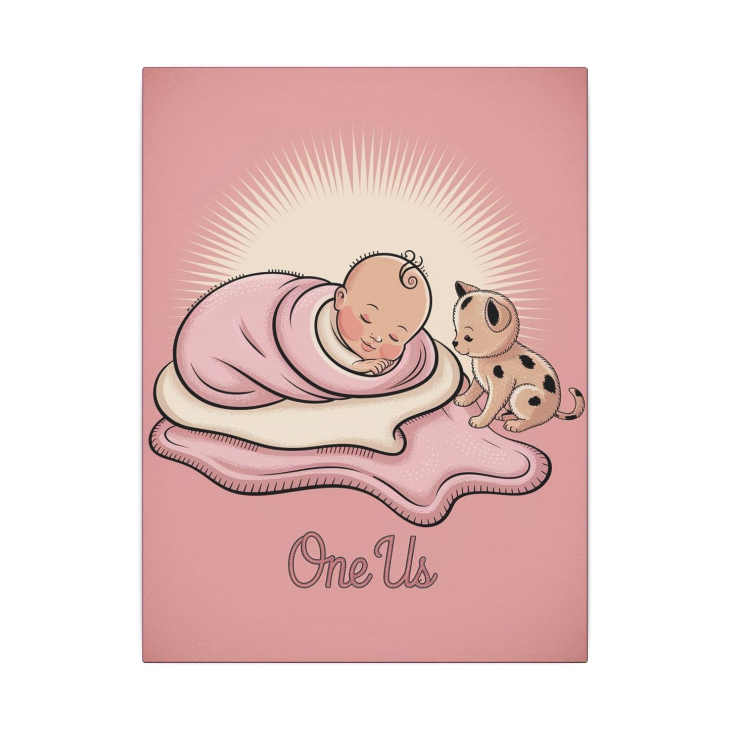 One Us Baby Girl Canvas Print - She Already Knows. She Is Divine. - Abanak