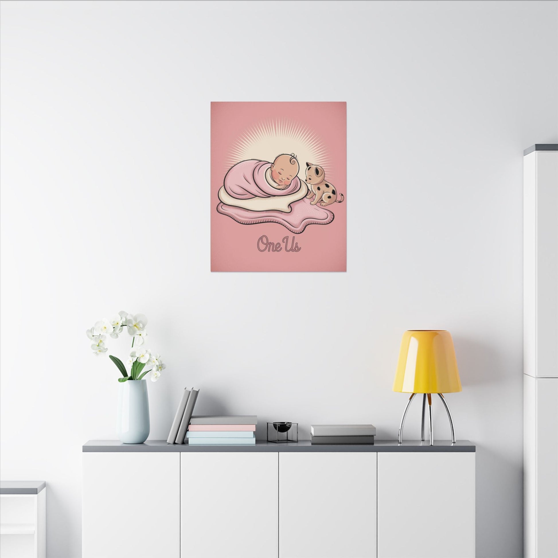 One Us Baby Girl Canvas Print - She Already Knows. She Is Divine. - Abanak