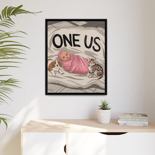 One Us Baby Girl Nursery Canvas | Spiritual Baby Gift - Abanak