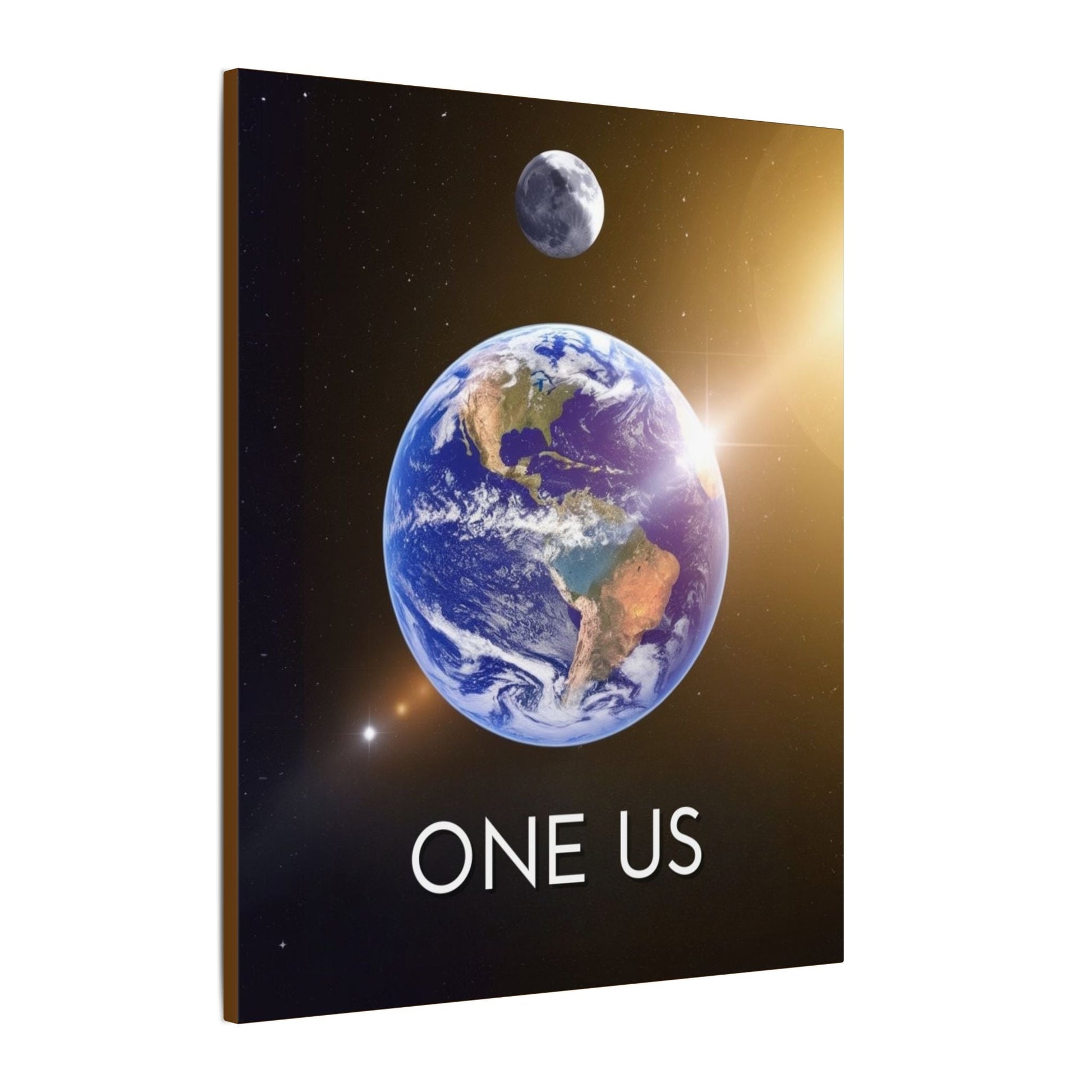 One Us Cosmic Canvas | Earth Moon Sun Space Art - Abanak