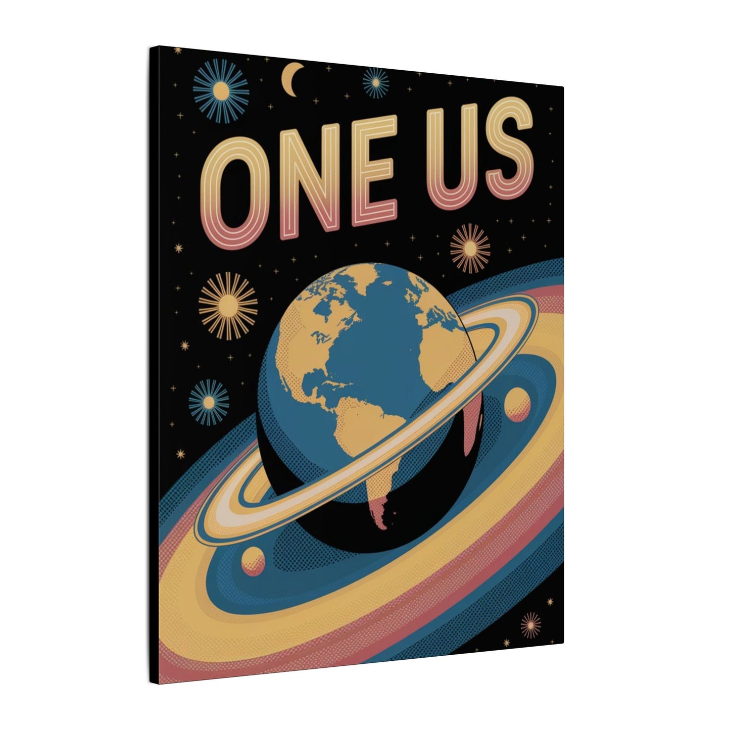 One Us Cosmic Canvas Print - We Are One Planet - Abanak
