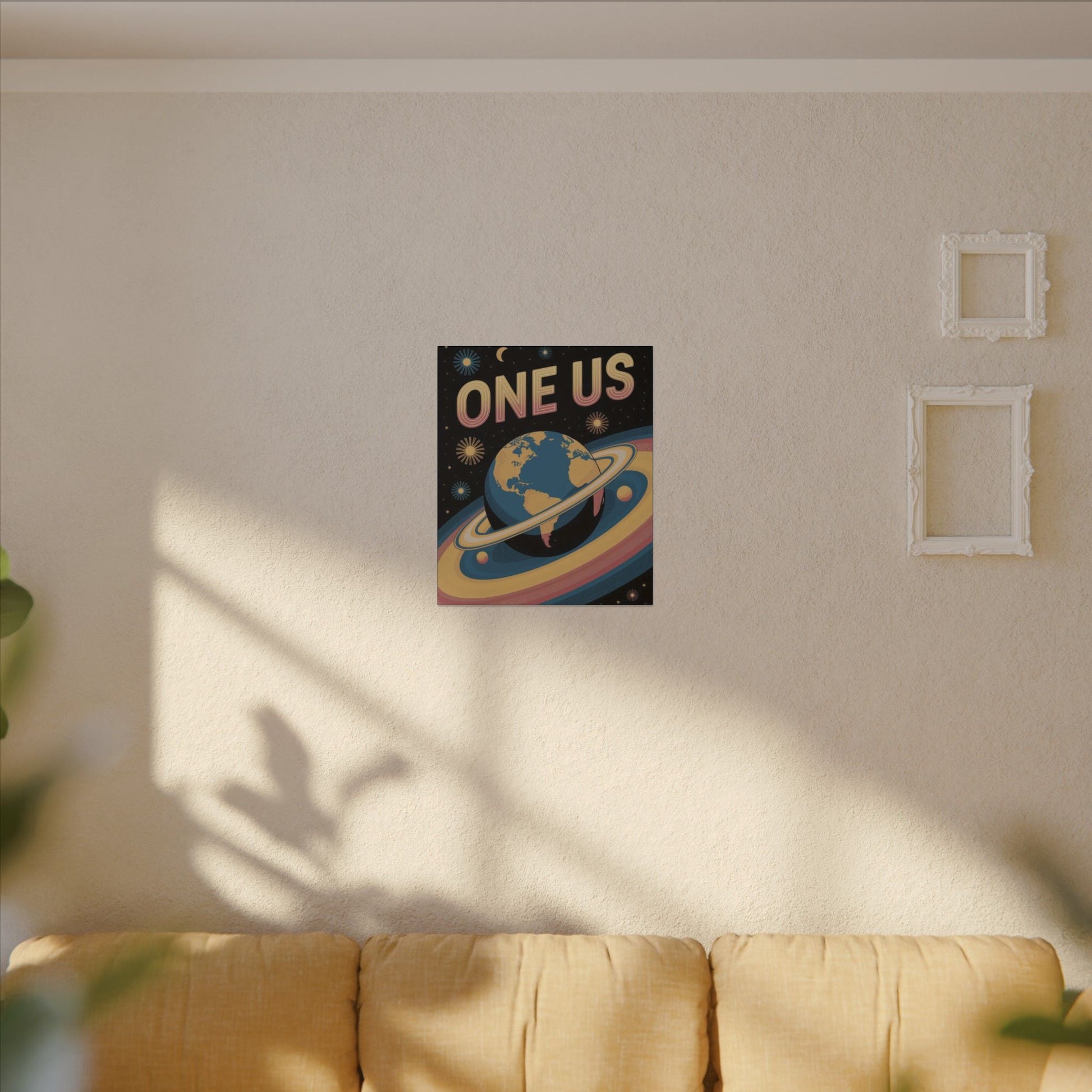 One Us Cosmic Canvas Print - We Are One Planet - Abanak