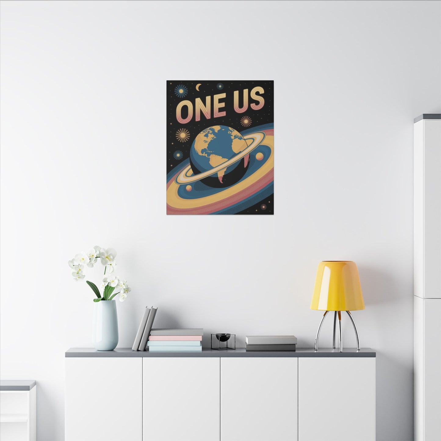 One Us Cosmic Canvas Print - We Are One Planet - Abanak