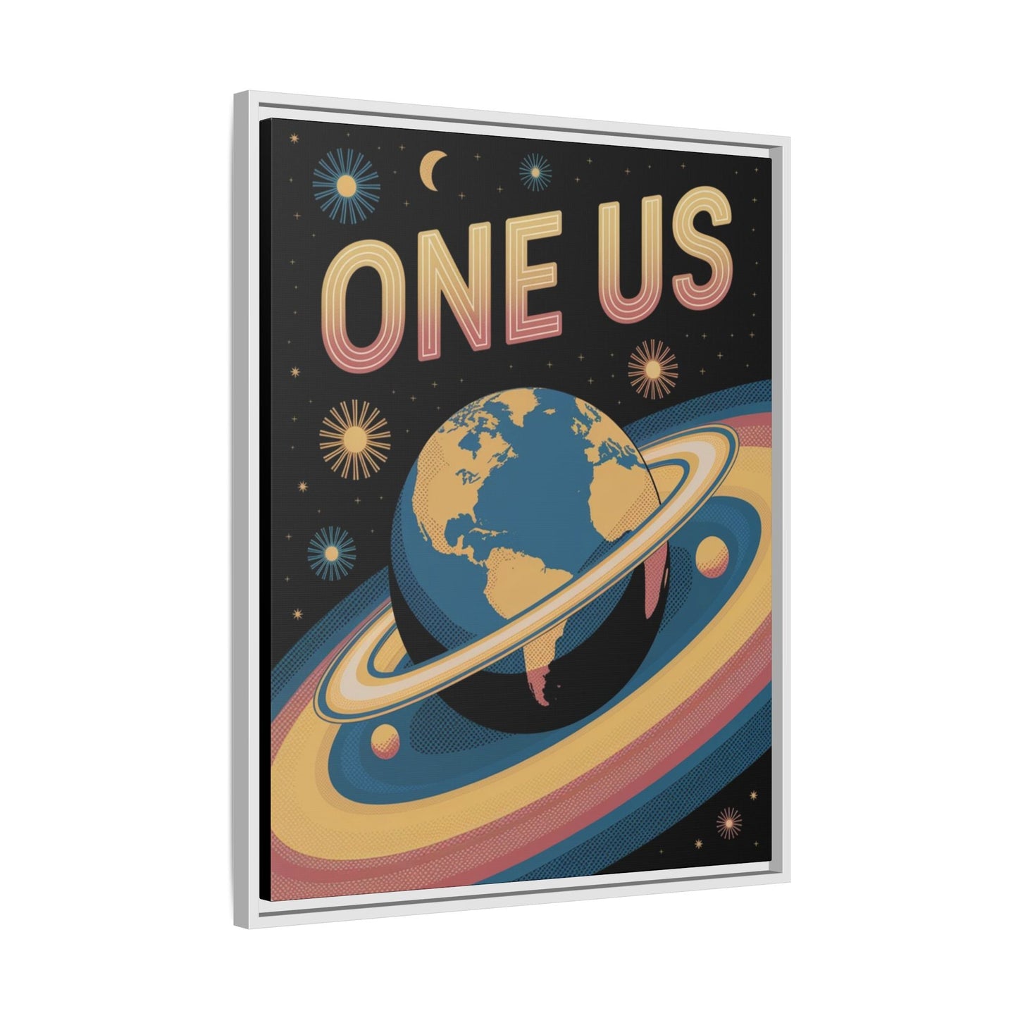 One Us Cosmic Canvas Print - We Are One Planet - Abanak