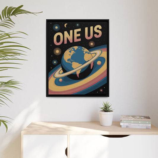 One Us Cosmic Canvas Print - We Are One Planet - Abanak
