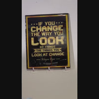 Words of Wisdom by Wayne Dyer - Motivational Quote Plaque for Daily Inspiration