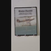 Handcrafted WWII Memorial Plaque - Tribute to the Battle of Britain and Churchill Motivational Wall Art