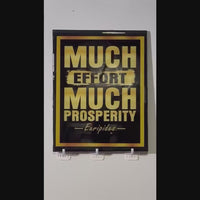 Motivating Wall Art with Euripides Quote: Much Effort, Much Prosperity